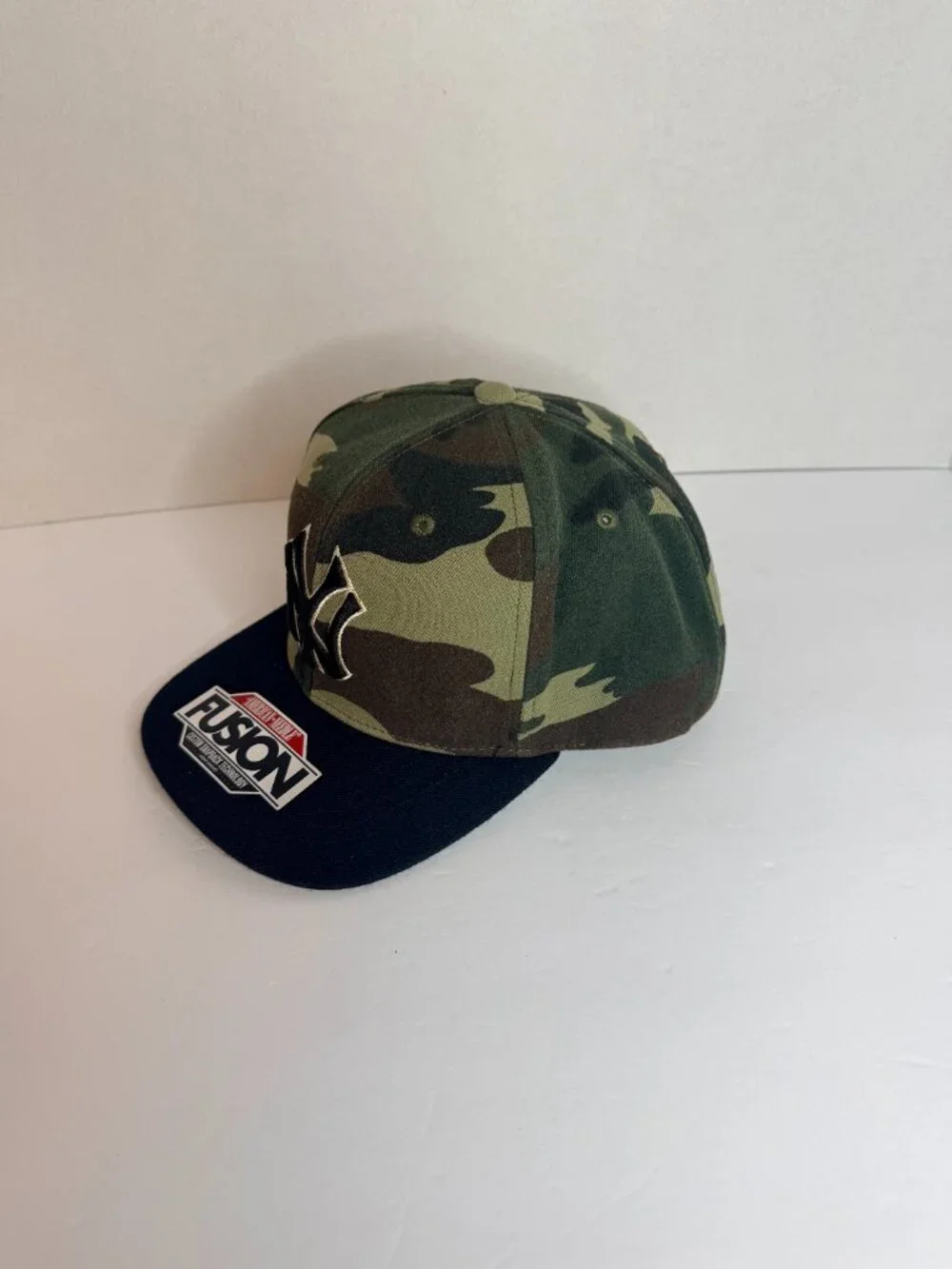 American Needle Cooperstown Collection NY Yankee Hat Cap SnapBack Wool Camo Mens